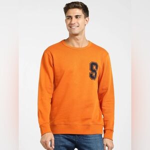 Selected Homme size large Orange Crewneck Sweater 100% cotton